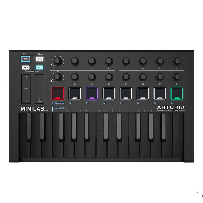 CONTROLADOR ARTURIA MINILAB MK II, 25 TECLAS DEEP BLACK EDITION