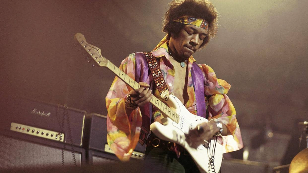 Jimi Hendrix en la guitarra