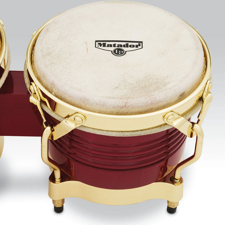 BONGO MADERA LP LATIN PERCUSSION M201-RW MATADOR SERIES,RED/GOLD