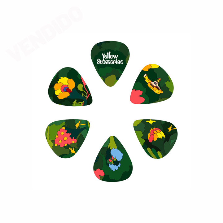 PICKS DADDARIO 1CWH4-11B2 THE BEATLES, YELLOW SUB PEPPERLAND, 0.70MM, 15 UNIDADES