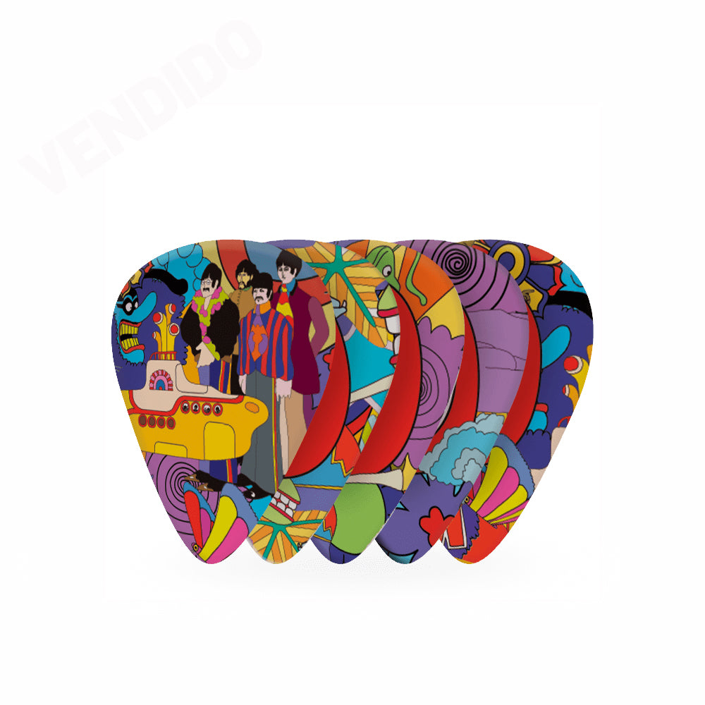 PICKS DADDARIO 1CWH4-10B7 THE BEATLES, YELLOW SUBMARINE, 0.70MM, 10 UNIDADES