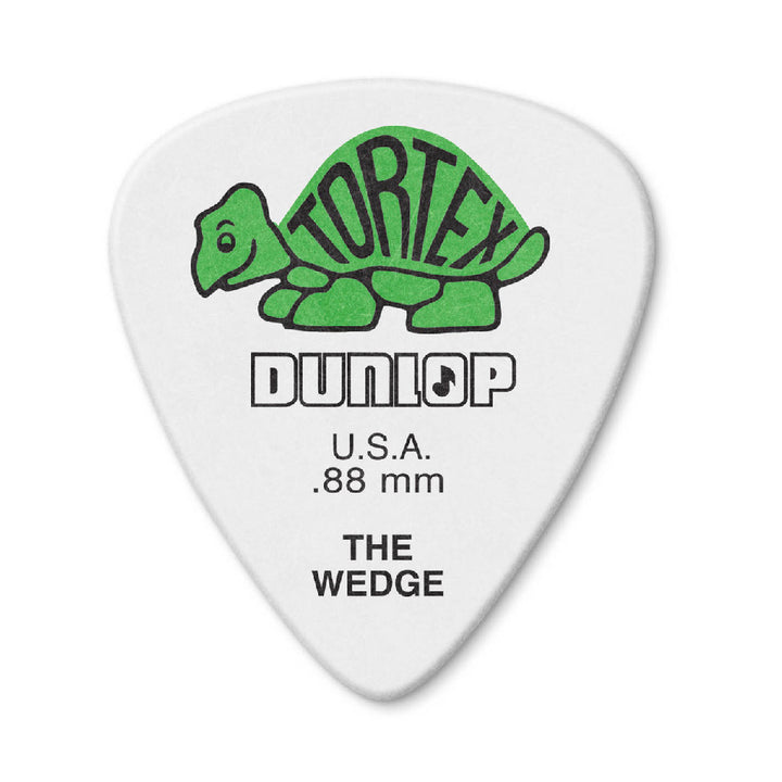 PLUMA TORTEX WEDGE DUNLOP 424P.88 MM. GREEN 6 UNIDADES