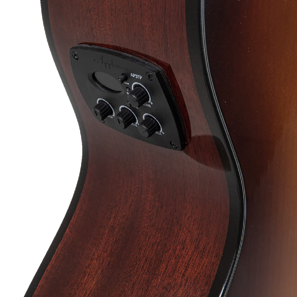 GUITARRA ELECTROACUSTICA OVATION APPLAUSE JUMBO CUTAWAY, SUNBURST AEJ-96-1