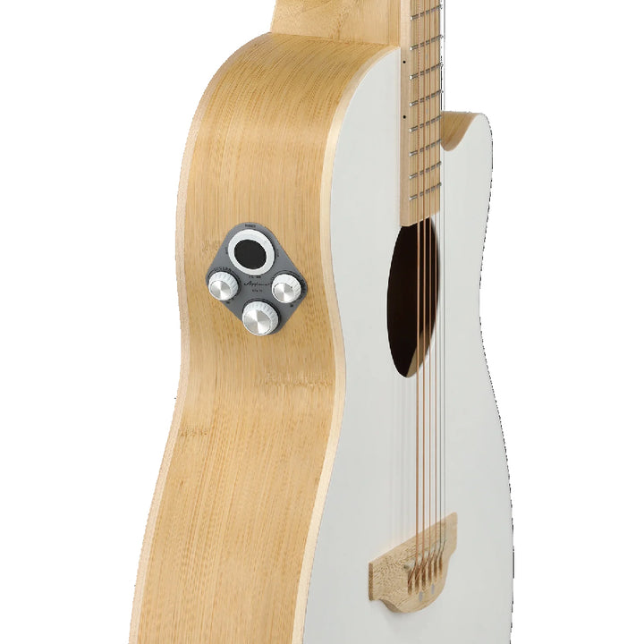 GUITARRA ELECTROACUSTICA OVATION  APPLAUSE OM CUTAWAY, WHITE TOP AEO-69-6PS
