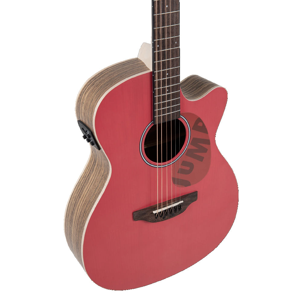 GUITARRA ELECTROACUSTICA OVATION APPLAUSE OM CUTAWAY, LIPSTICK AEO-69-R