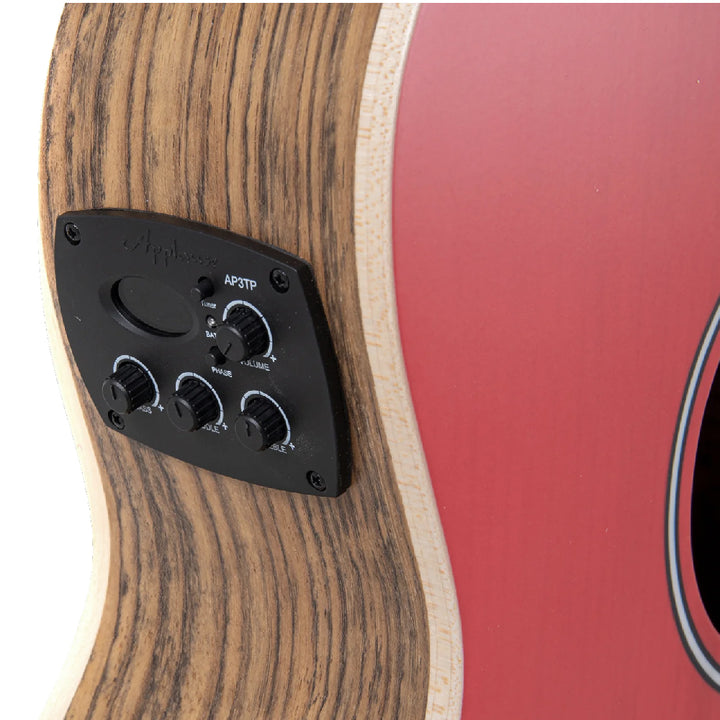 GUITARRA ELECTROACUSTICA OVATION APPLAUSE OM CUTAWAY, LIPSTICK AEO-69-R