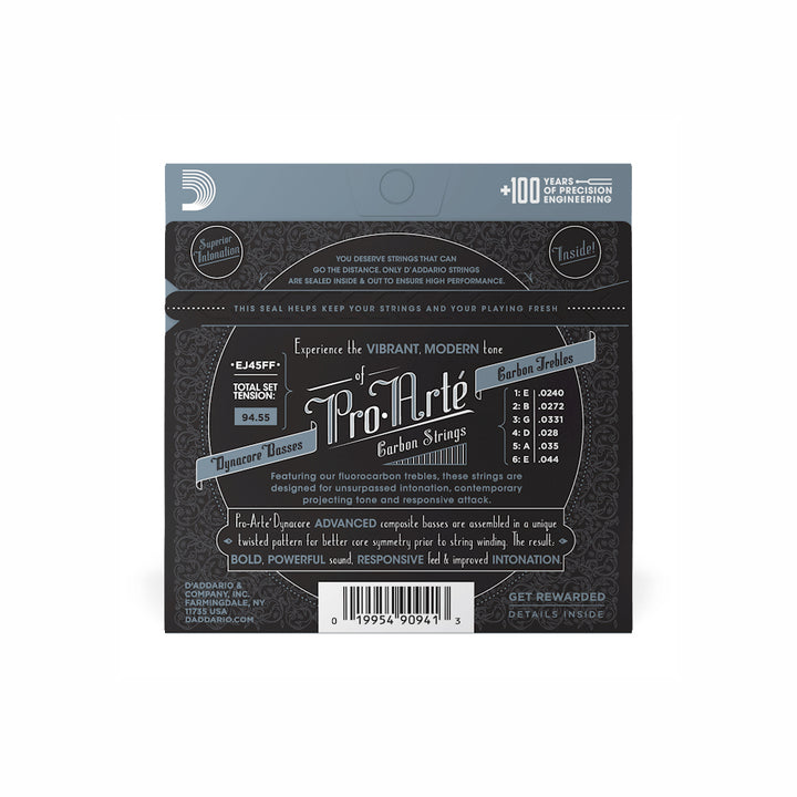 ENCORDADO GUITARRA ACUSTICA DADDARIO EJ45FF FLUOROCARBON, NYLON NORMAL TENSION