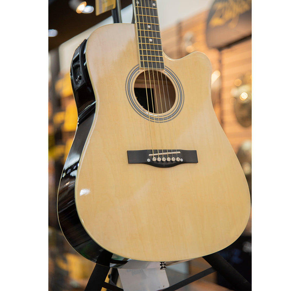 GUITARRA ELECTROACUSTICA TEXAS DREADNOUGHT 41", AF229CE NATURAL