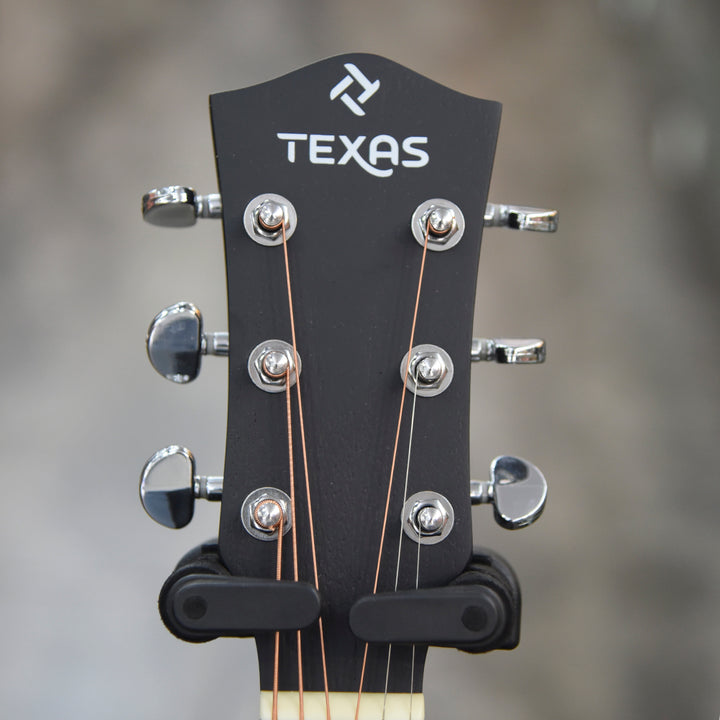 GUITARRA ELECTROACUSTICA TEXAS DREADNOUGHT 41", AF386CE DARK BROWN