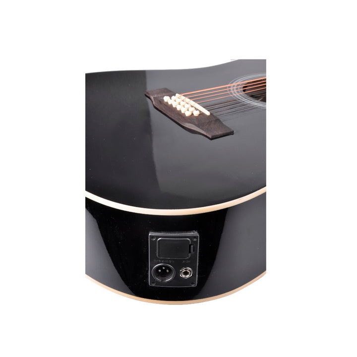 GUITARRA ELECTROACUSTICA TEXAS 12 CUERDAS DREADNOUGHT 44", AF8A8CE12 BLACK