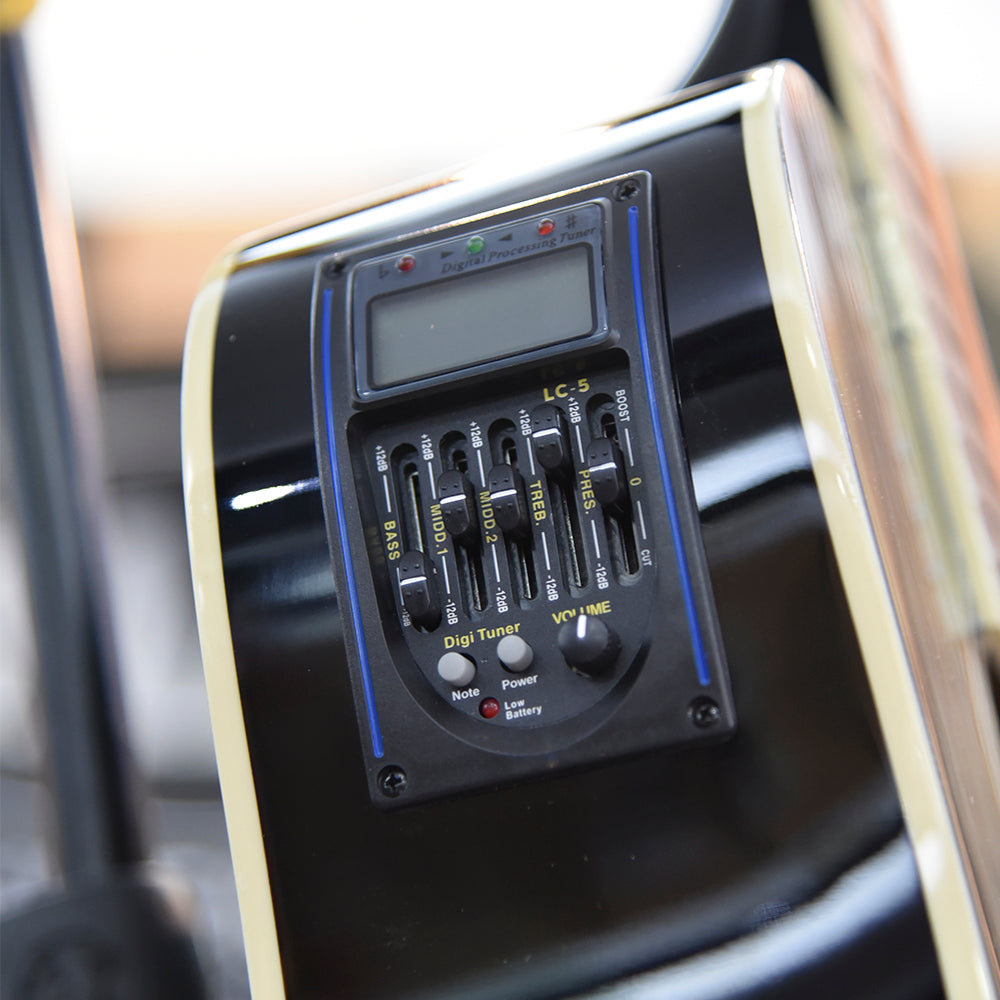 GUITARRA ELECTROACUSTICA TEXAS 12 CUERDAS DREADNOUGHT 44", AF8A8CE12 BLACK