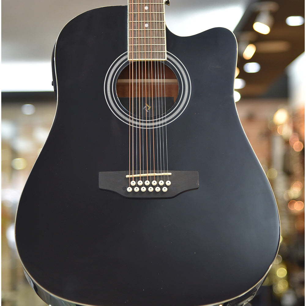 GUITARRA ELECTROACUSTICA TEXAS 12 CUERDAS DREADNOUGHT 44", AF8A8CE12 BLACK