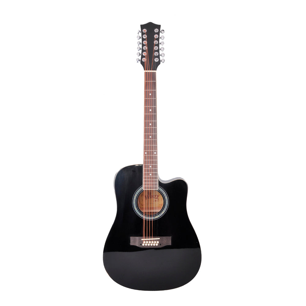 GUITARRA ELECTROACUSTICA TEXAS 12 CUERDAS DREADNOUGHT 44", AF8A8CE12 BLACK