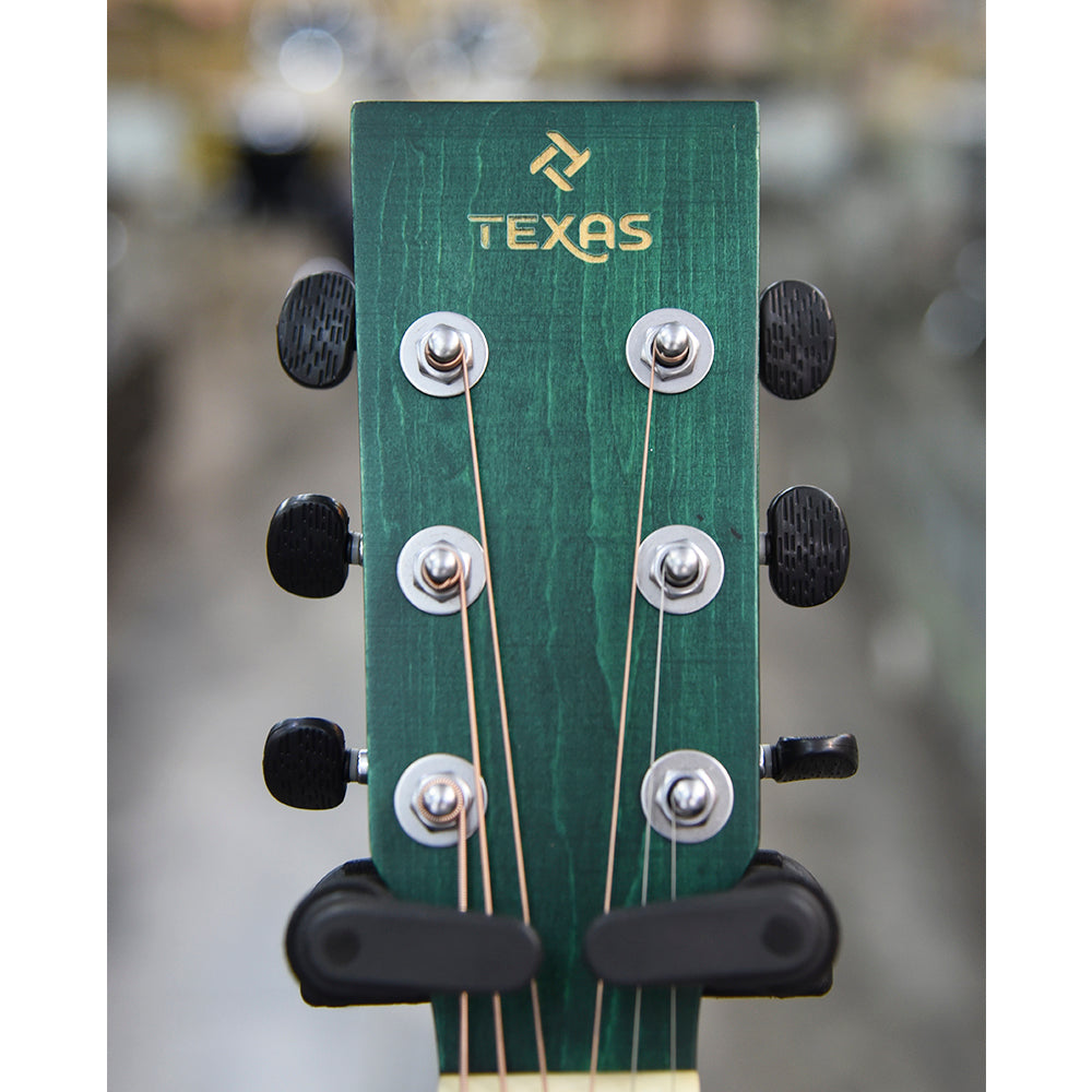 GUITARRA ELECTROACUSTICA TEXAS 40", AF-H00LCE-BL GREEN