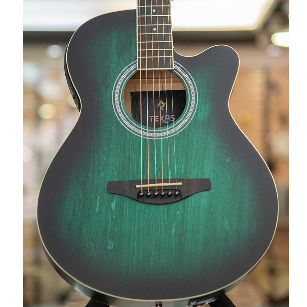 GUITARRA ELECTROACUSTICA TEXAS 40", AF-H00LCE-BL GREEN