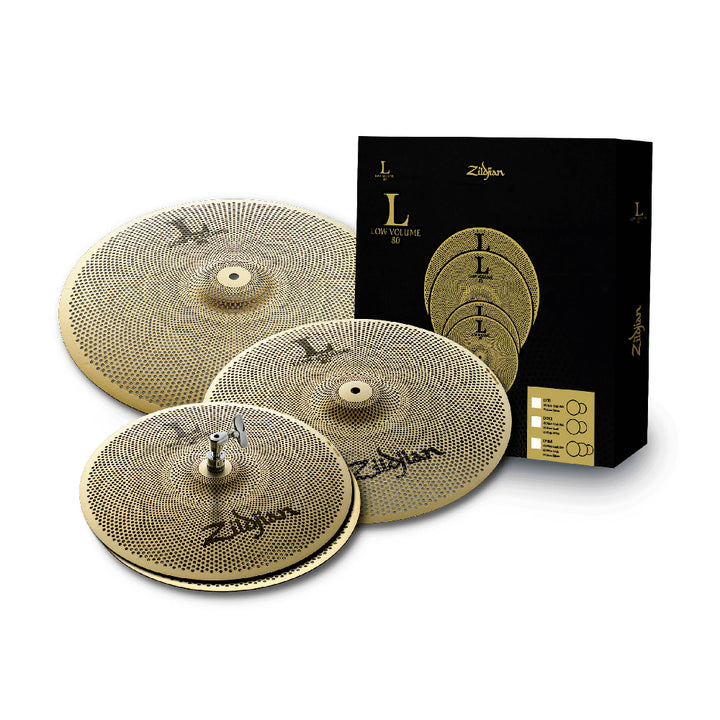 SET PLATILLOS ZILDJIAN LOW VOLUME (LV468) 14" HI HATS, 16" CRASH, 18" CRASH RIDE