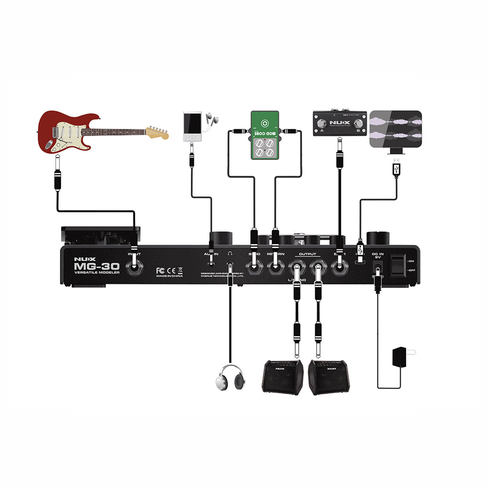 PEDALERA GUITARRA ELECTRICA NUX MG-30