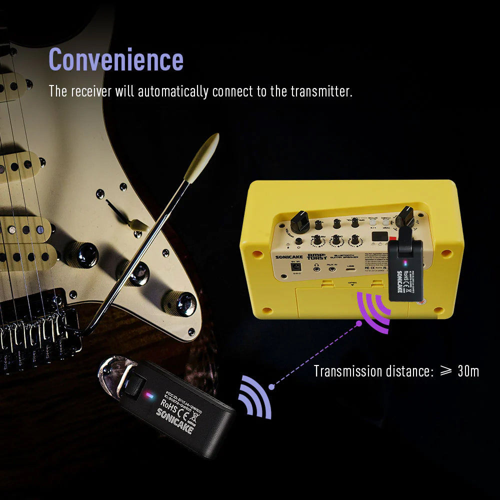 MICROFONO INALAMBRICO SONICAKE PARA GUITARRA/BAJO QWS-10