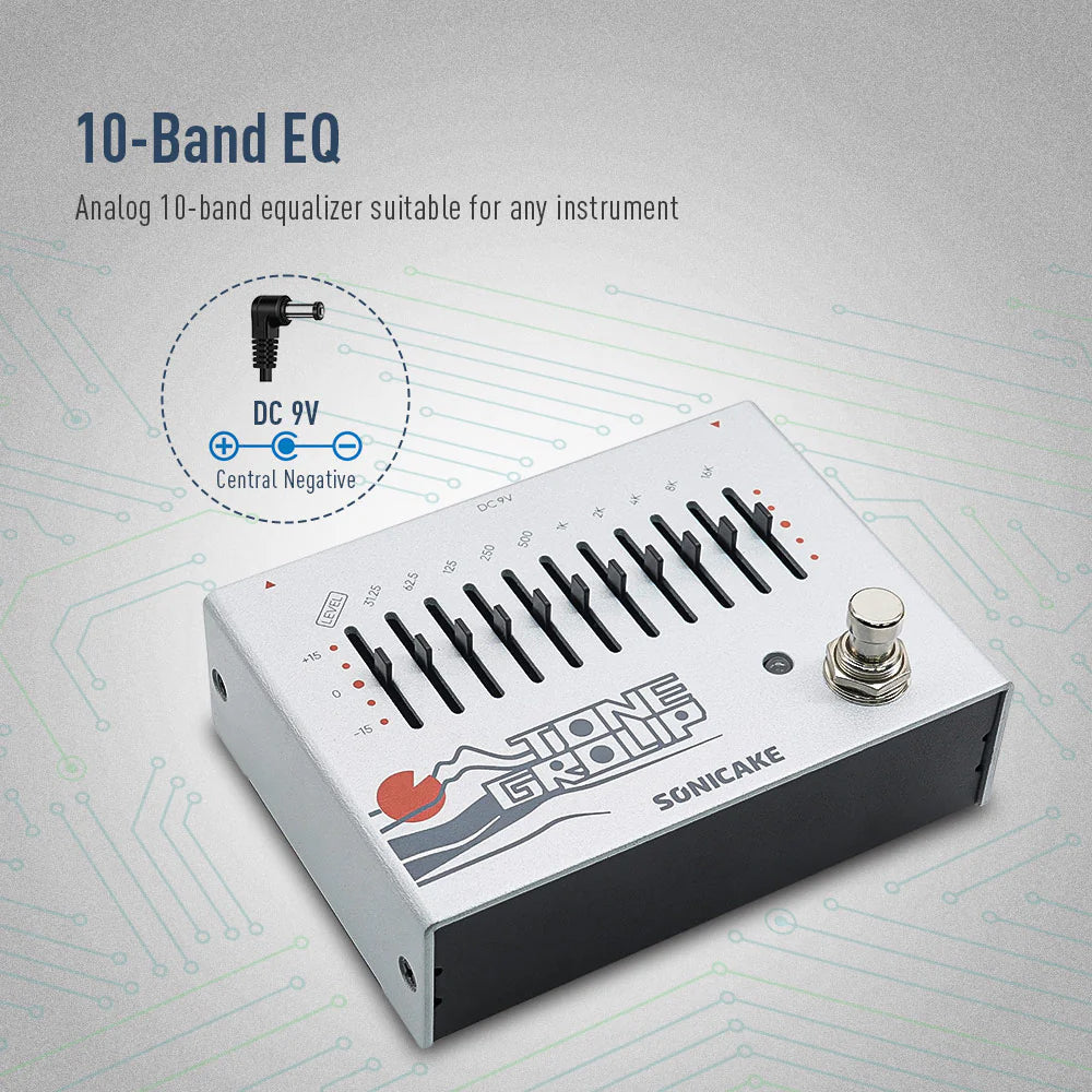 PEDAL GUITARRA ELECTRICA SONICAKE 10-BAND EQUALIZER, TONE GROUP QDS-01