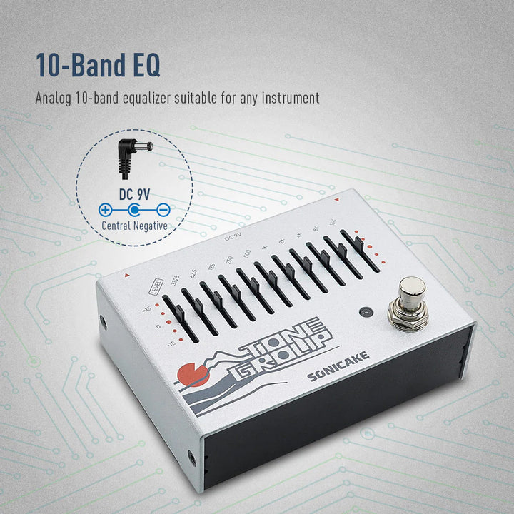 PEDAL GUITARRA ELECTRICA SONICAKE 10-BAND EQUALIZER, TONE GROUP QDS-01