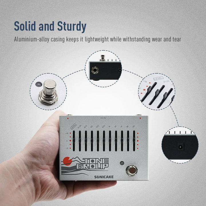 PEDAL GUITARRA ELECTRICA SONICAKE 10-BAND EQUALIZER, TONE GROUP QDS-01