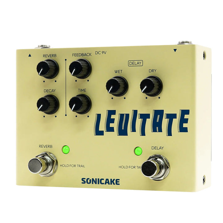 PEDAL GUITARRA ELECTRICA SONICAKE DELAY/REVERB, LEVITATE QDS-02