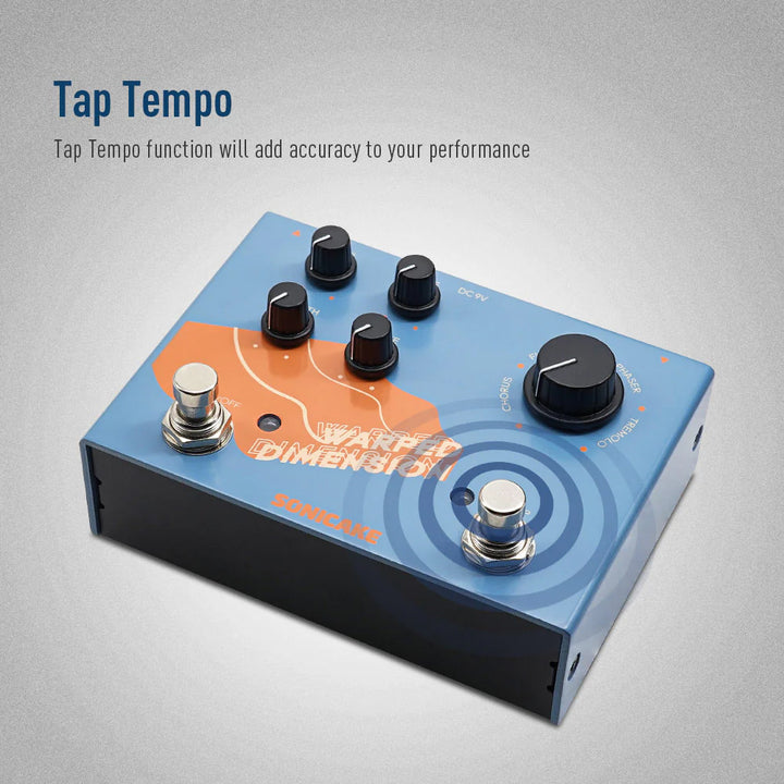 PEDAL GUITARRA ELECTRICA SONICAKE 4-MODE MODULATION, WARPED DIMENSION QDS