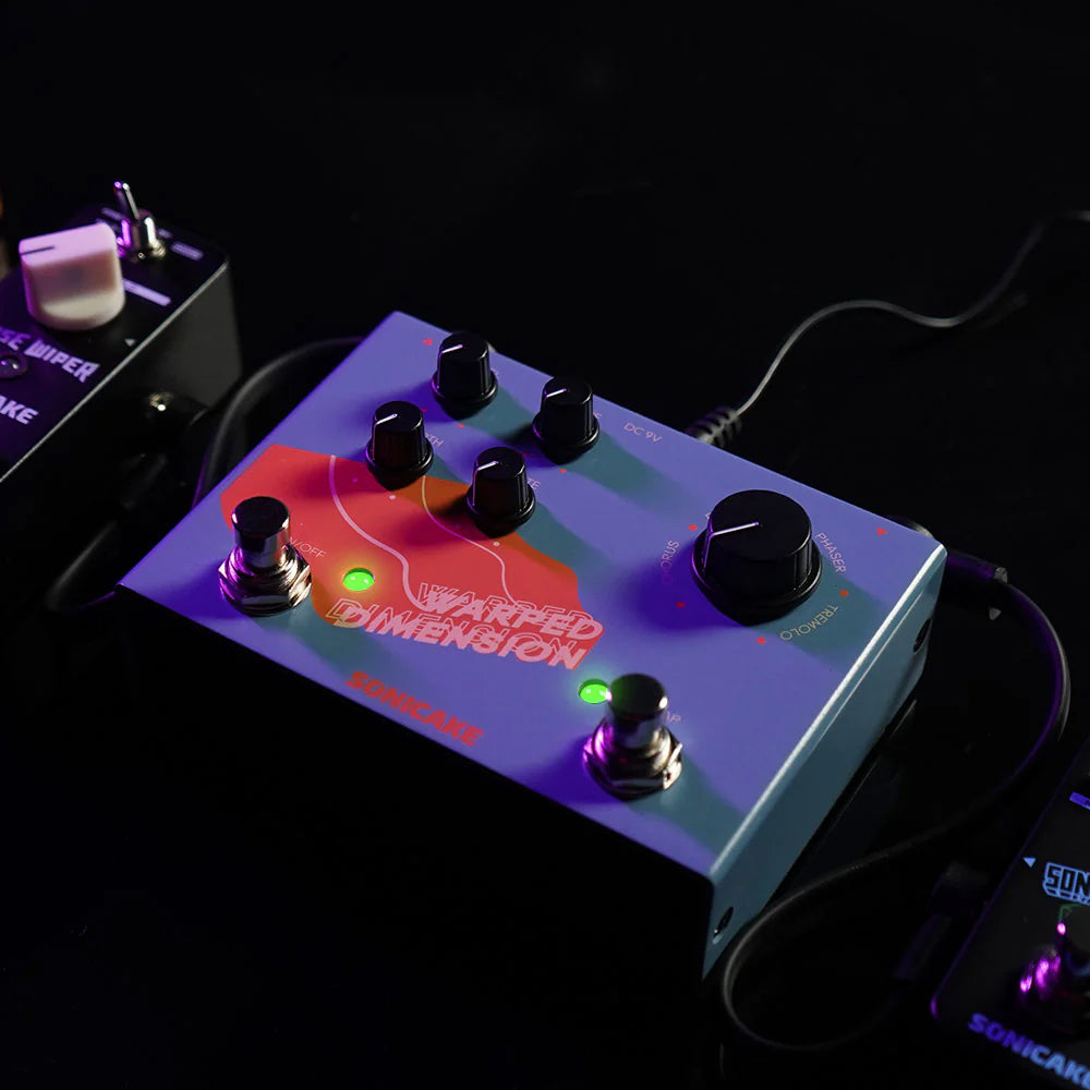 PEDAL GUITARRA ELECTRICA SONICAKE 4-MODE MODULATION, WARPED DIMENSION QDS