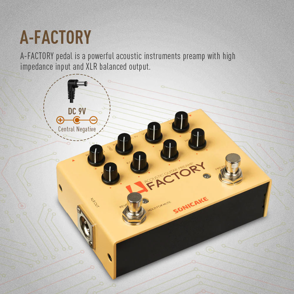 PEDAL GUITARRA ELECTRICA SONICAKE ACOUSTIC GUITAR PREAMP, A FACTORY QDS-04