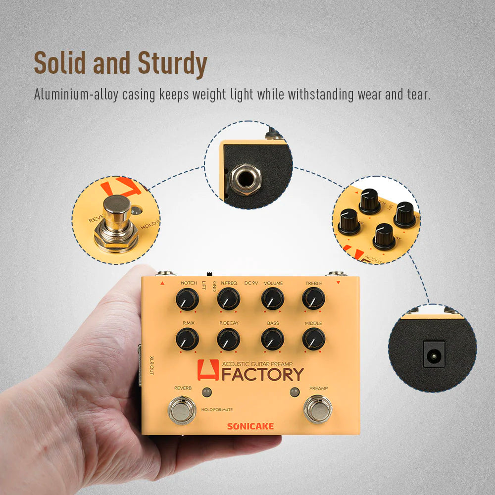 PEDAL GUITARRA ELECTRICA SONICAKE ACOUSTIC GUITAR PREAMP, A FACTORY QDS-04