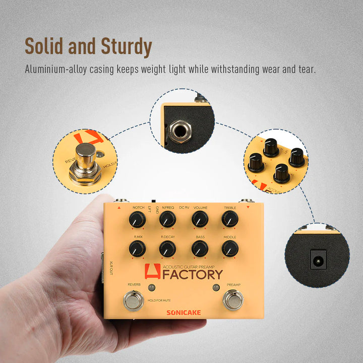 PEDAL GUITARRA ELECTRICA SONICAKE ACOUSTIC GUITAR PREAMP, A FACTORY QDS-04