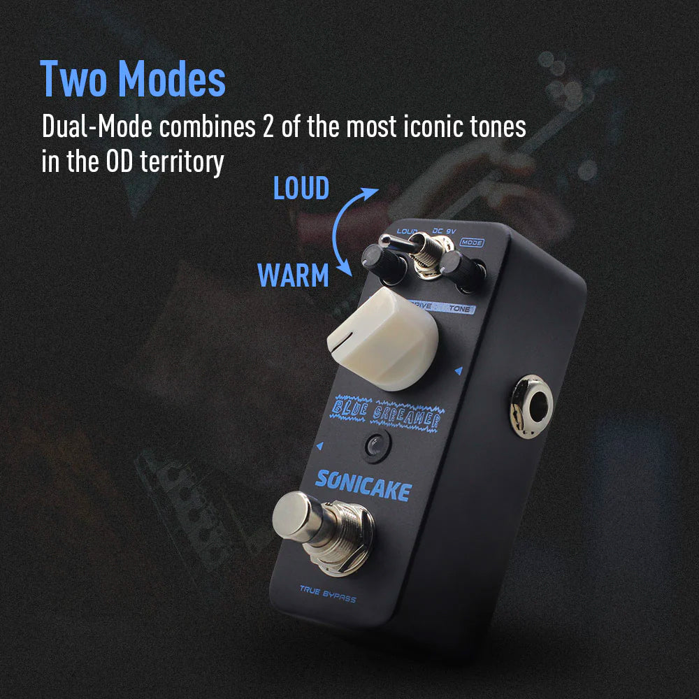 PEDAL GUITARRA ELECTRICA SONICAKE OVERDRIVE, BLUE SKREAMER QSS-02E