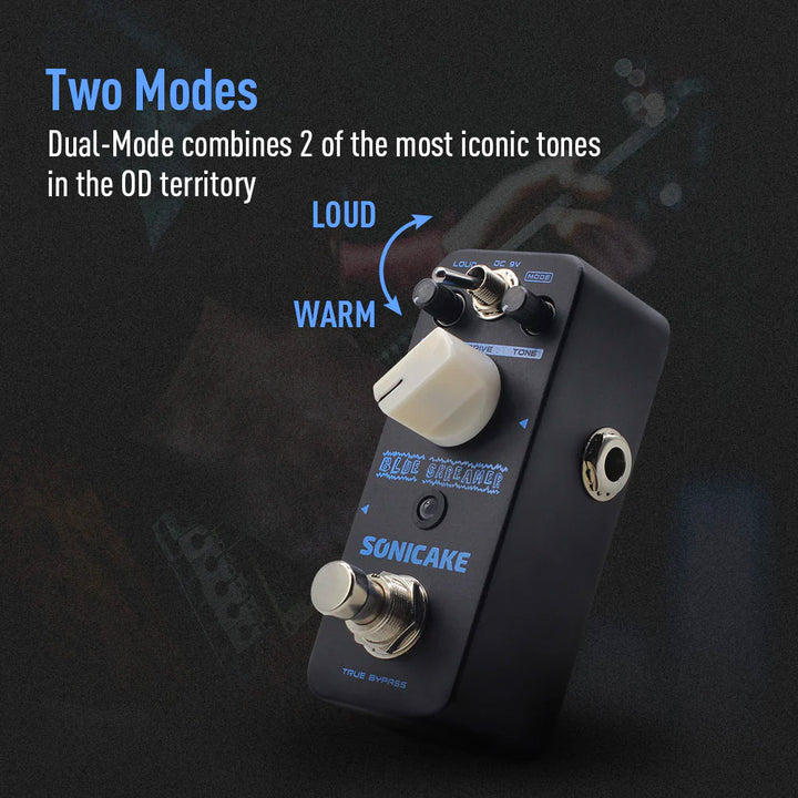 PEDAL GUITARRA ELECTRICA SONICAKE OVERDRIVE, BLUE SKREAMER QSS-02E