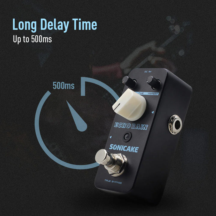 PEDAL GUITARRA ELECTRICA SONICAKE DELAY, ECHO RAIN QSS-03E