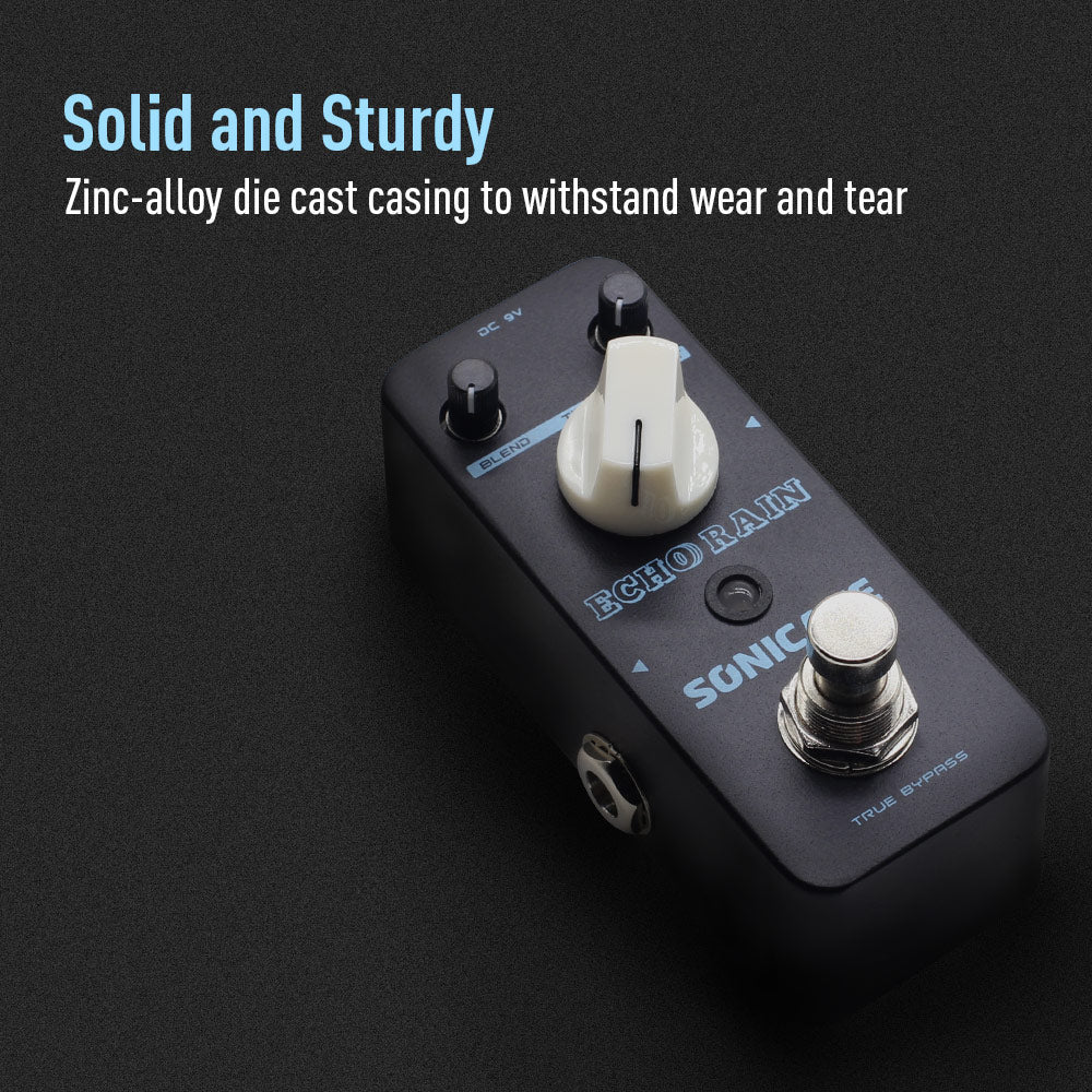 PEDAL GUITARRA ELECTRICA SONICAKE DELAY, ECHO RAIN QSS-03E