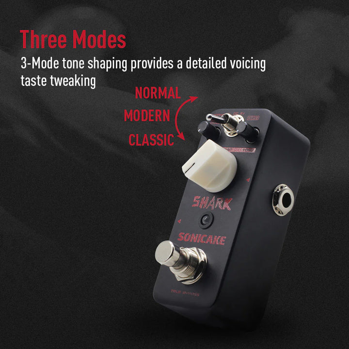 PEDAL GUITARRA ELECTRICA SONICAKE DISTORTION, SHARK QSS-05E
