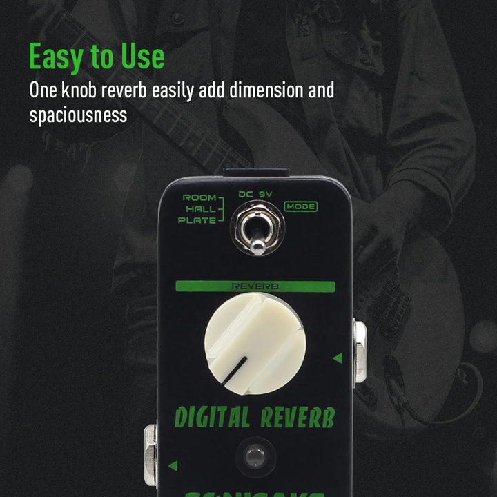 PEDAL GUITARRA ELECTRICA SONICAKE REVERB, DIGITAL REVERB QSS-06E