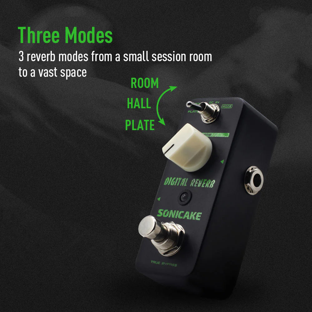 PEDAL GUITARRA ELECTRICA SONICAKE REVERB, DIGITAL REVERB QSS-06E