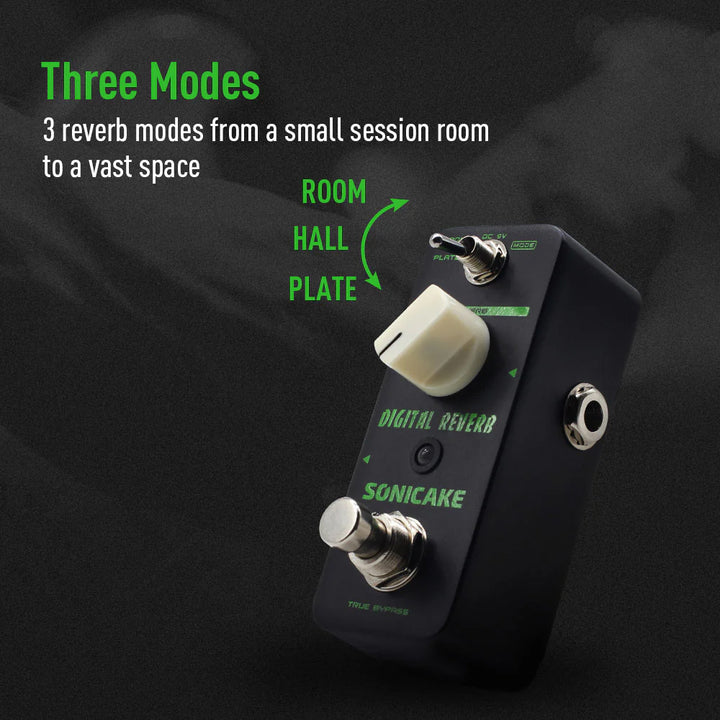 PEDAL GUITARRA ELECTRICA SONICAKE REVERB, DIGITAL REVERB QSS-06E