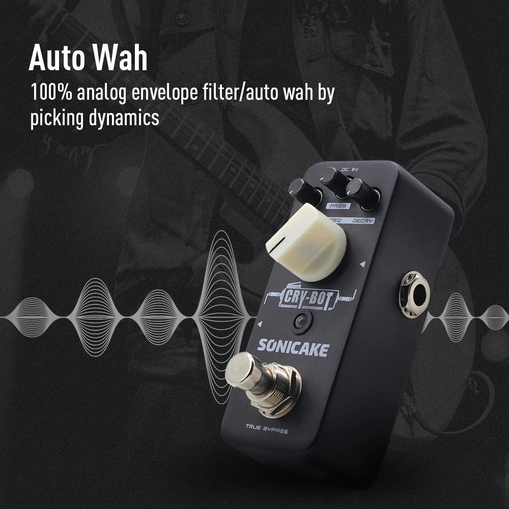 PEDAL GUITARRA ELECTRICA SONICAKE WAH, CRY-BOT QSS-07E