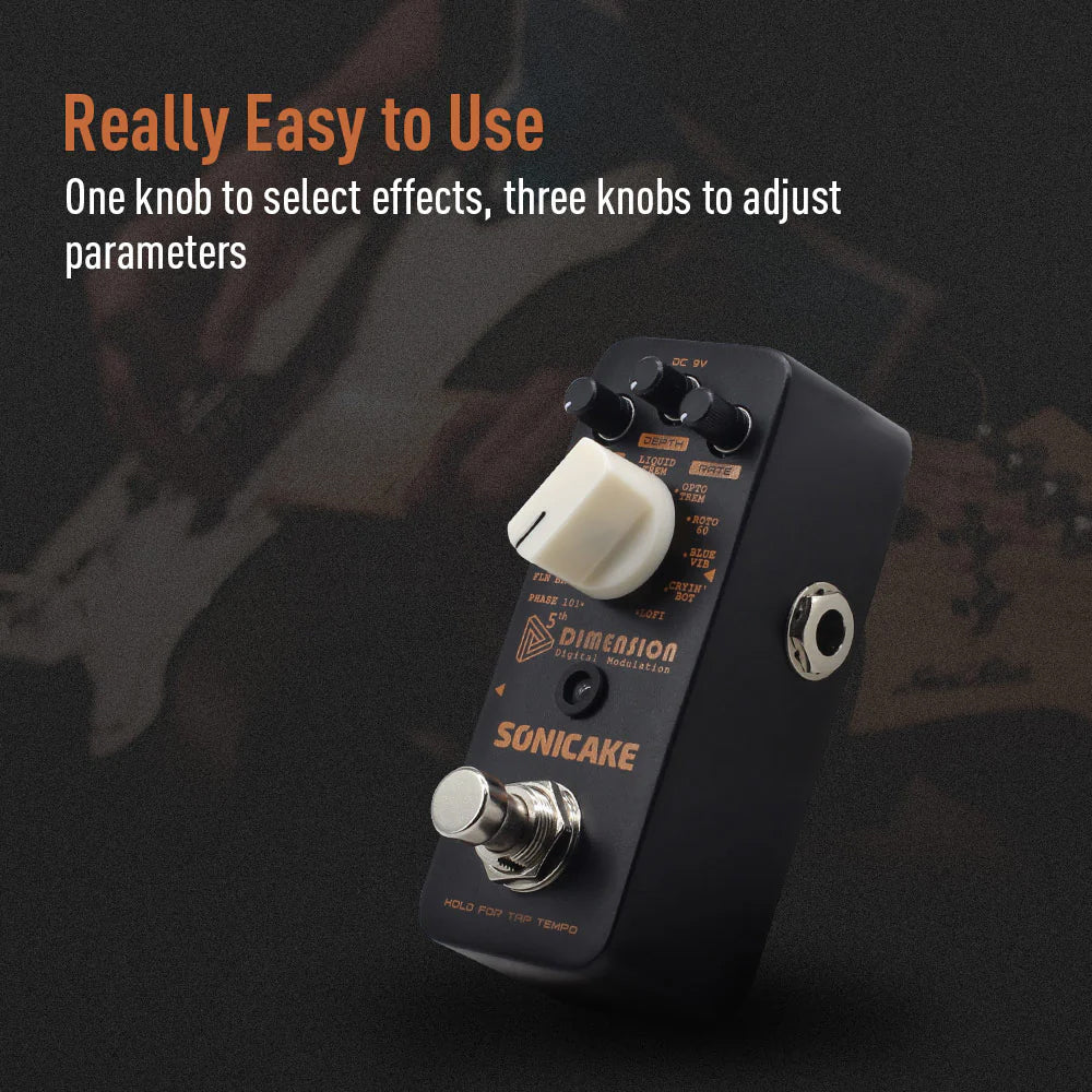 PEDAL GUITARRA ELECTRICA SONICAKE MODULATION, 5TH DIMENSION QSS-08E