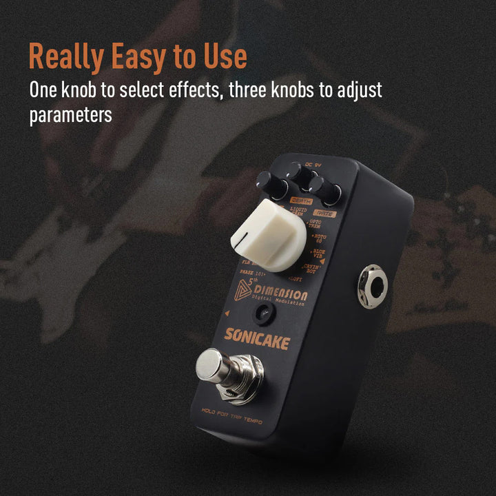 PEDAL GUITARRA ELECTRICA SONICAKE MODULATION, 5TH DIMENSION QSS-08E