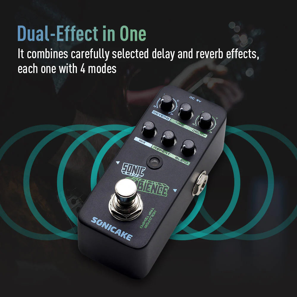 PEDAL GUITARRA ELECTRICA SONICAKE REVERB, SONIC AMBIENCE QSS-16
