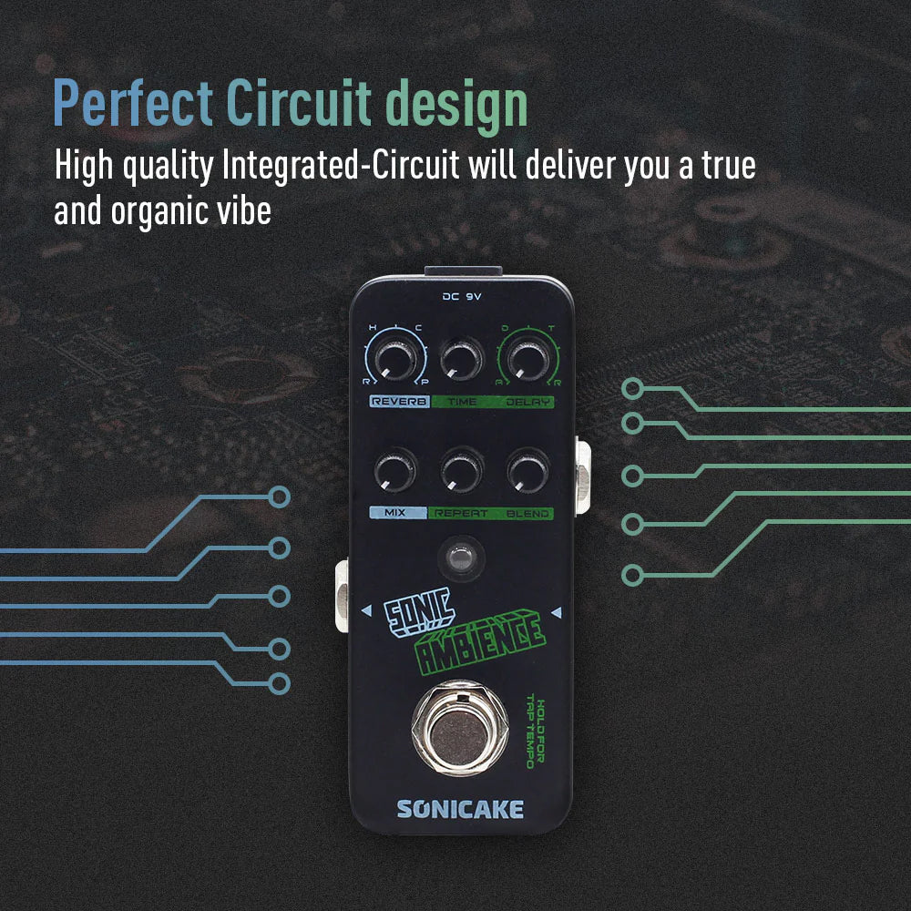 PEDAL GUITARRA ELECTRICA SONICAKE REVERB, SONIC AMBIENCE QSS-16