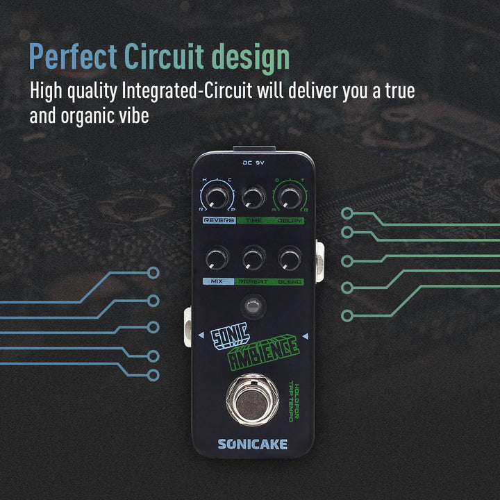 PEDAL GUITARRA ELECTRICA SONICAKE REVERB, SONIC AMBIENCE QSS-16