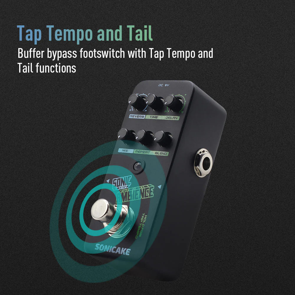 PEDAL GUITARRA ELECTRICA SONICAKE REVERB, SONIC AMBIENCE QSS-16