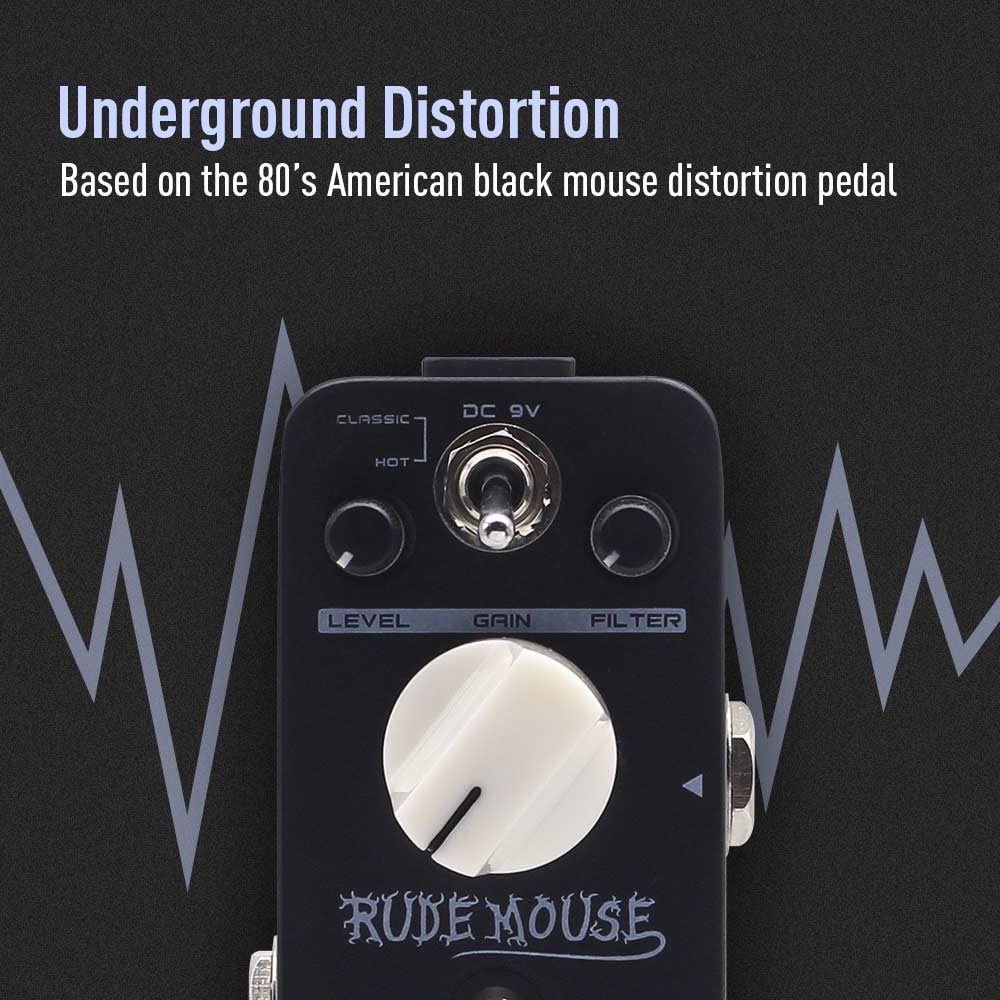 PEDAL GUITARRA ELECTRICA SONICAKE DISTORTION, RUDE MOUSE QSS-18