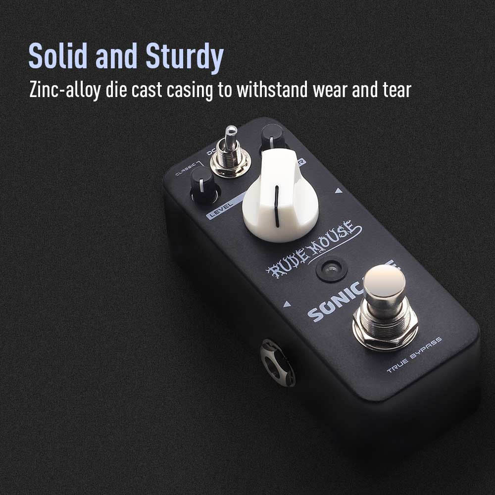 PEDAL GUITARRA ELECTRICA SONICAKE DISTORTION, RUDE MOUSE QSS-18