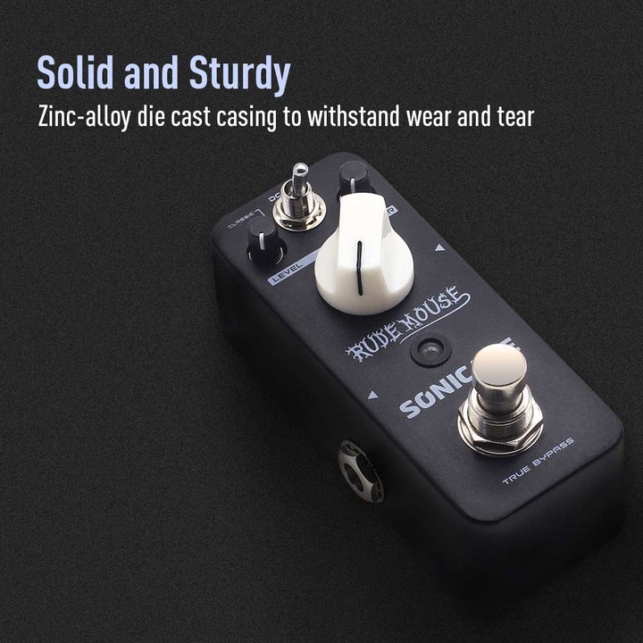 PEDAL GUITARRA ELECTRICA SONICAKE DISTORTION, RUDE MOUSE QSS-18