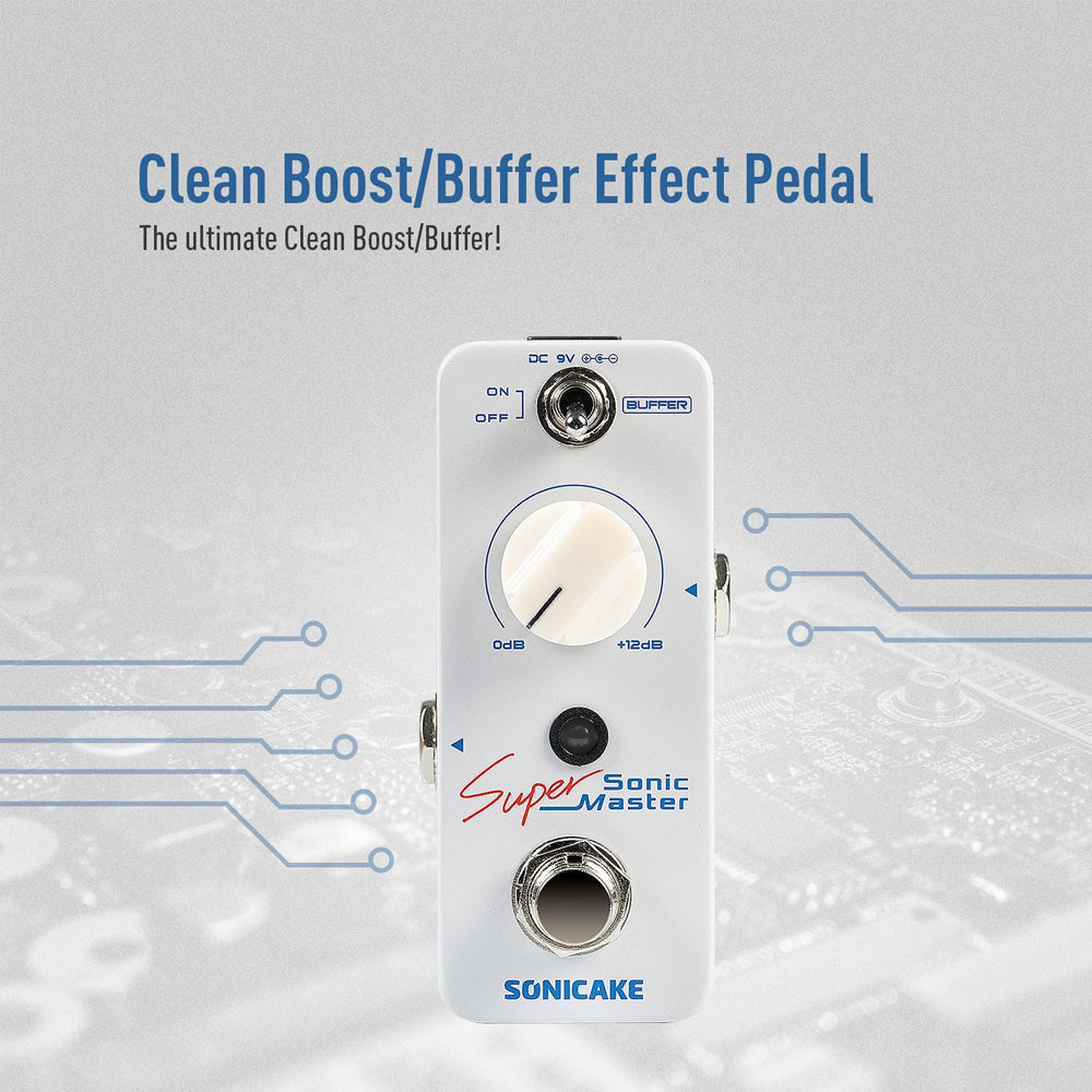 PEDAL GUITARRA ELECTRICA SONICAKE BUFFER, SONIC SUPER MASTER QSS-22